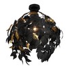 Reality Leuchten Leavy R60461032 Ceiling Light Metal Black Plastic Shade