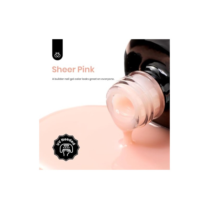 Beetles Gel Constructor Nude Rosa 7 en 1, 15 ml