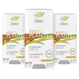 Dove Care By Plants Lemongrass Deodorant Aluminum Free 3 Pack 24 Hour Protection