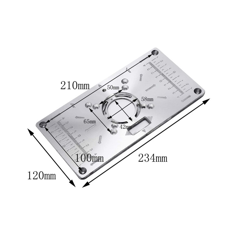 KATSU Aluminium Router Table Insert Plate
