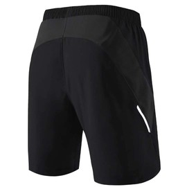 Men's Sports Shorts, Quick-Drying Sports Shorts, Lightweight with Zip Pockets - black, size: xl
