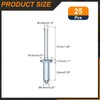 sourcing map 25Pcs 1/4"x3/4" Round Head Blind Rivets, Zinc-Plated Carbon