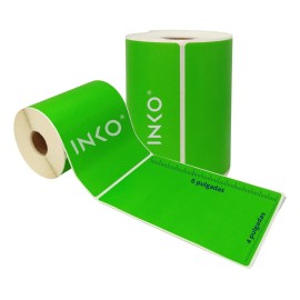 Etiquetas Térmicas Directas Rollo Con 200 Etiquetas 4x6 In Verde Limón
