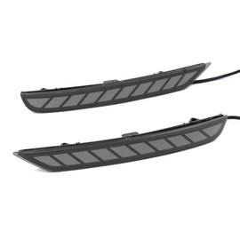 Dreamseek Rear LED Reflector Tail Light for Subaru Forester 2009-2018 Brake Bumper Lamp with Dynamic Sequential Turn Signal (Smoked Lens)