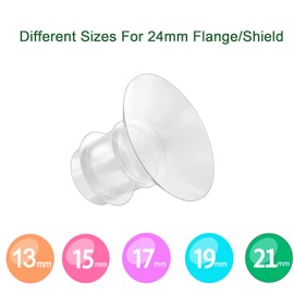 Insertos de brida de 13 mm, 15 mm para Medela, escudos/bridas Spectra de 24 mm, compatible con TSRETE, CPPSLEE, Momcozy S9Pro/S9/S12Pro/S12, reduce el túnel de pezón de 24 mm hasta 4 piezas