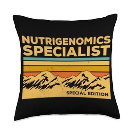Nutrigenomics Specialist Gifts Vintage Nutrigenomics Specialist Throw Pillow, 18x18, Multicolor