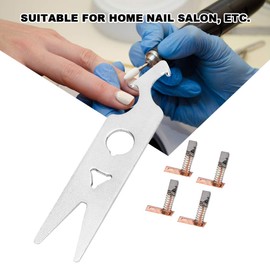 2 Pairs Carbon Brush Wrench Set Nail Drill Handpiece Accessory Replacement Part for Home Nail Salon