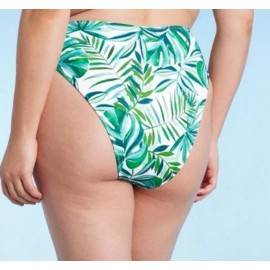 Shade &amp; Shore Women's Large High Waist High Leg Cheeky Bikini Bottom - Shade & Shore M (8-10)