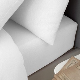 Catherine Lansfield Brushed Cotton King Fitted Sheet White