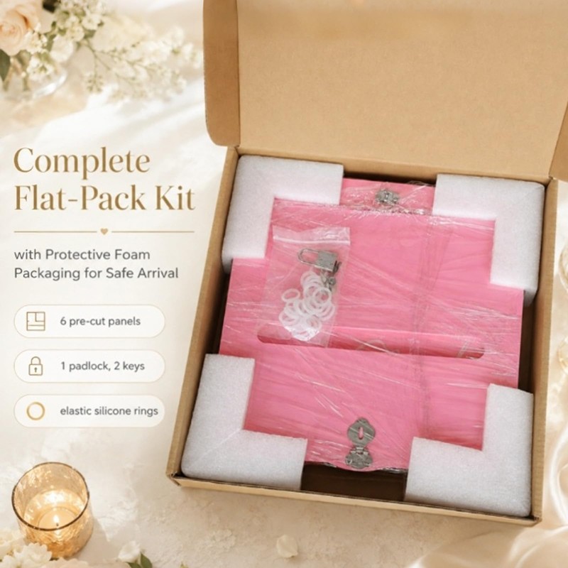 Pink Large Card Box with Lock, Wedding Card Boxes for