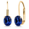 Gem Stone King 2.00 Cttw Blue Created Sapphire Yellow Gold