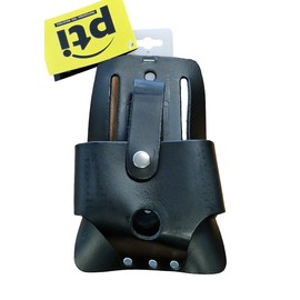 PTI Premium Leather Tape Measure Holder for 8M Measuring Tape for Belt Pouch Pocket, Scaffolding Tools Holder, Black Plumbers Tape