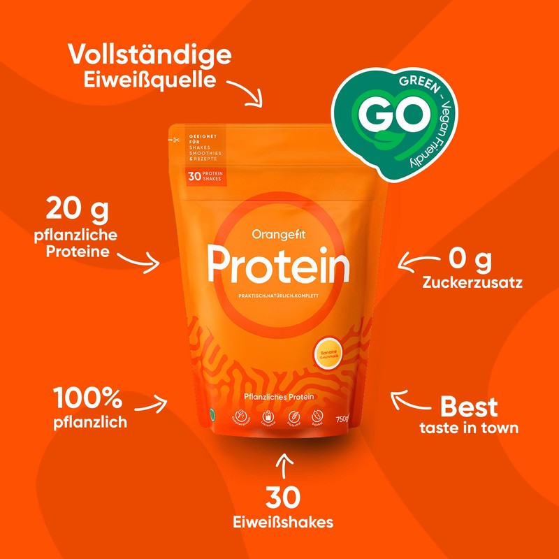 Orangefit Vegan Protein Banana - 750 g - High-Quality Protein