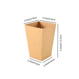 50 bolsas de papel kraft para palomitas de maíz de 22 onzas, tazas de palomitas de maíz desechables, tazas de freír francés, bolsas individuales para botanas de palomitas de maíz, cajas de Pascua para