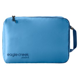 Eagle Creek Pack-It Isolate Clean/Dirty Packing Cubes for Travel - Durable Lightweight Dual Compartment Suitcase Organizer to Keep Clothes Separate, Blue Dawn - Medium