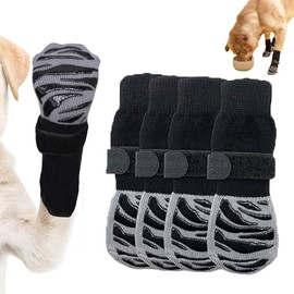 Dog Socks, Anti-Slip, Set of 4, For Pets, Socks, Anti-slip, Velcro Included, Will Not Slip Off, Soft, Breathable, Stretchy, Paw Protection, Prevents Licking Paws, Walks, Indoor Flooring, Anti-Slip,