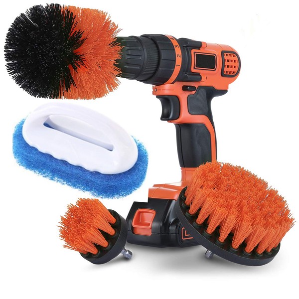 Drillbrush - Kit de limpieza multiusos para superficies de cocina,