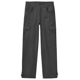 BGOWATU Women's Hiking Cargo Pants Joggers Stretch Outdoor Casual Travel Sweatpants with 6 Pockets Dark Grey M