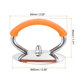 sourcing map 2pcs Universal Pot Lid Top Replacement Knob, Heat Resistant Stainless Steel Pan Lid Holding Handles Knob Grip for Kitchen Cookware Cover, Orange