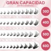 Kit Extensión Pestañas 9-18mm 800pcs Maquillaje Completo Diy