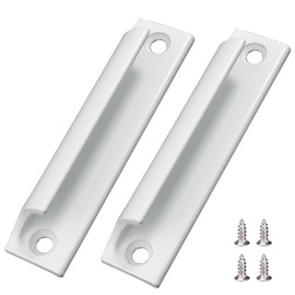 VODAFQS Pack of 2 Brushed Door Handles, Kitchen Handles, Aluminium Curved Drawer Handles, Concealed Furniture Handles, Cabinet Handles