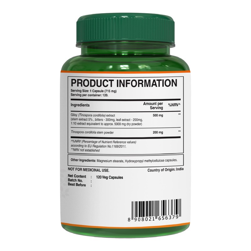 Pure Nutrition Giloy Supplement Made with Giloy Stem Extract, Leaf