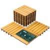 Idzo Interlocking Deck Tiles - 10PCS Oiled Finish Solid Teak