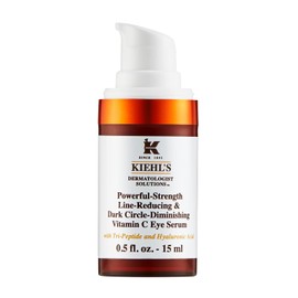 Kiehl's Powerful-Strength Line-Reducing & Dark Circle Eye Serum - Suero Para el Contorno de Ojos, Reduce Líneas de Expresión, Patas de Gallo y Ojeras con 10% de Vitamina C y Tripéptidos, 15 ml