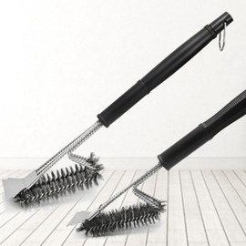 Keliheyle BBQ Grill Brush,Safe Stainless Steel Woven Wire Heavy Duty Grill Accessories for Outdoor Grill Cleaning,BBQ Accessories, Grill Cleaner