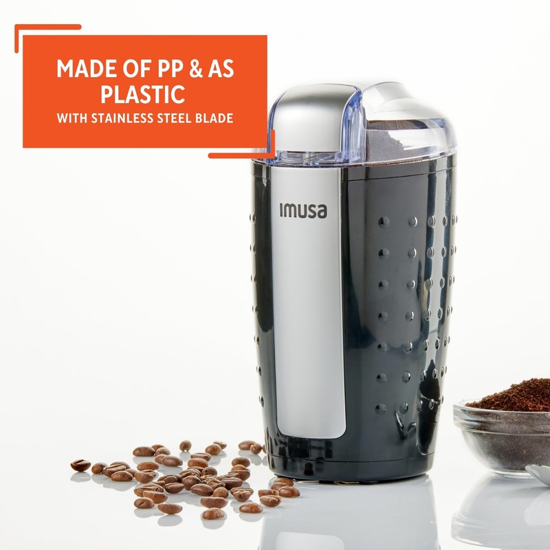 IMUSA 3oz Electric Coffee & Spice Grinder, Black