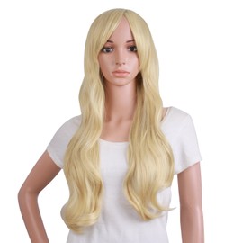 MapofBeauty MapofBeauty 50 cm/ 20 Inch Long Curly Natural Fashion Beautiful Wig (Blonde)
