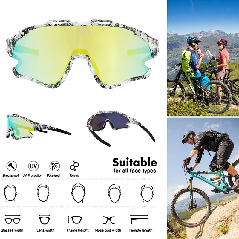 ZoliTime 2021 Bicycle Sunglasses Kit 4LS Polarised Sports Cycling Glasses
