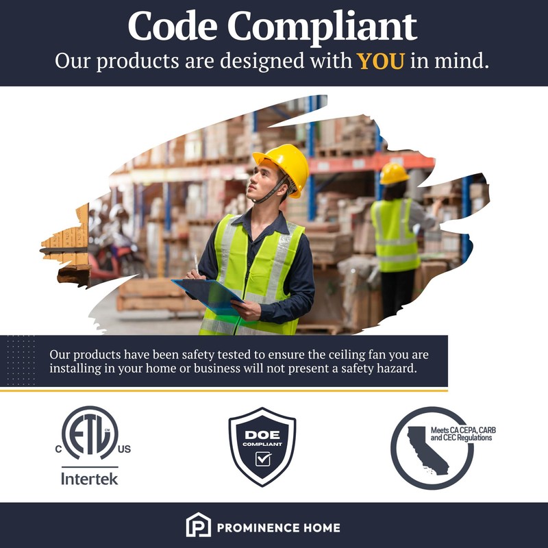 Prominence Home Statham, 52 Inch Contemporary Indoor LED Ceiling Fan