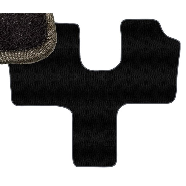 Charcoal Edge Custom Fit Front Carpet Floor Mat, Black, Compatible