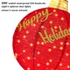 2Pcs 3FT Lighted Christmas Ornament Set - Expandable Outdoor, Indoor