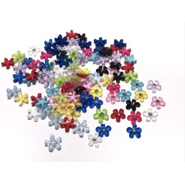 100 Pcs Deco Parts Flower 10mm Bling Rhinestone Nail Flower (MIX)