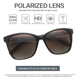 RICH MODE Retro women polarized sunglasses UV protection trendy oversized sparkling designer sunglasses cateye havana sun glasses