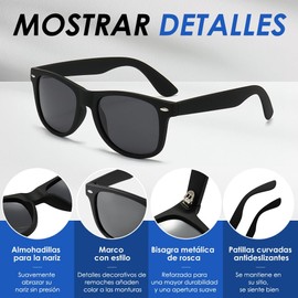 Lukovee 3 Pcs de Gafas de Sol Modas Vintage Unisex Adulto, Lentes de Sol Polarizadas Protección UV400, Gafas de sol para Conducir, Viajar,Decoración Diaria