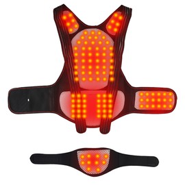 Soothing Back Support Belt Self Heating Back Support Waist Brace 108pcs Magnets 5pcs Detachable Shaping Plates Back Posture Vest