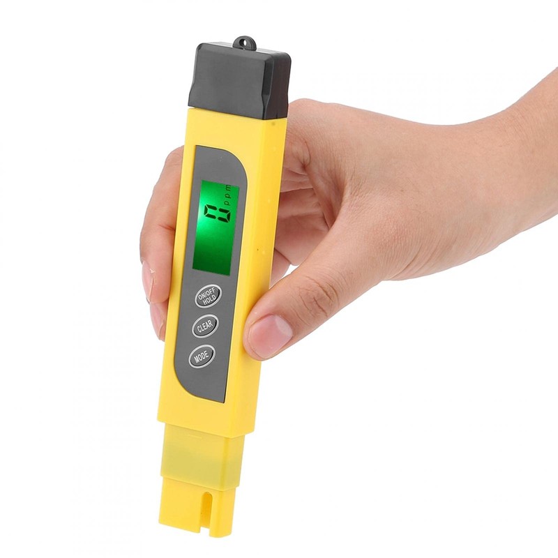 Water Testing Tool, Water Quality 0-4999PPM 3 in 1 TDS