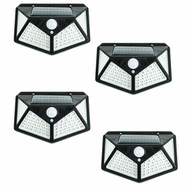 Hqynss Solar Lights for Outdoors,4pc Solar Spotlight with Motion Sensor,100LEDs,3MODES,1200mAh,Suitable for Outdoor Walls, courtyards, etc.