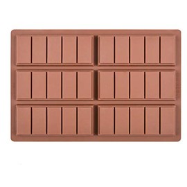 Fimary Silicone Chocolate Bar Sweet Molds Hot Chocolate Moulds Rectangle Baking Silicon Bakeware Molds Shape Wax Flexible Molds, Pack of 1 (style 2)