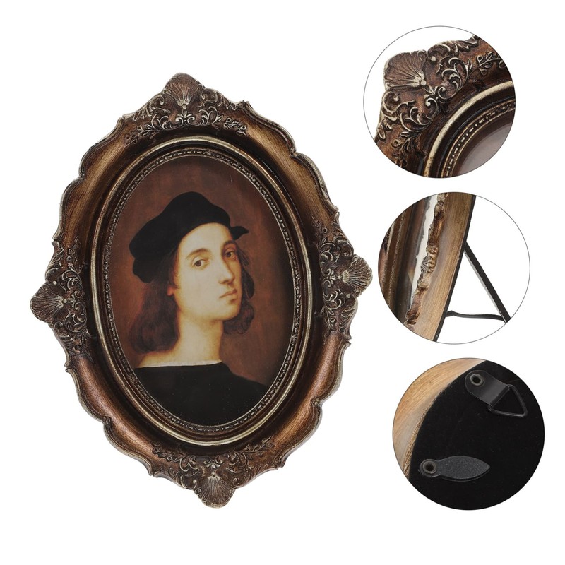 Ciieeo Retro Oval Photo Frame Nordic Style Decorative Picture Holder