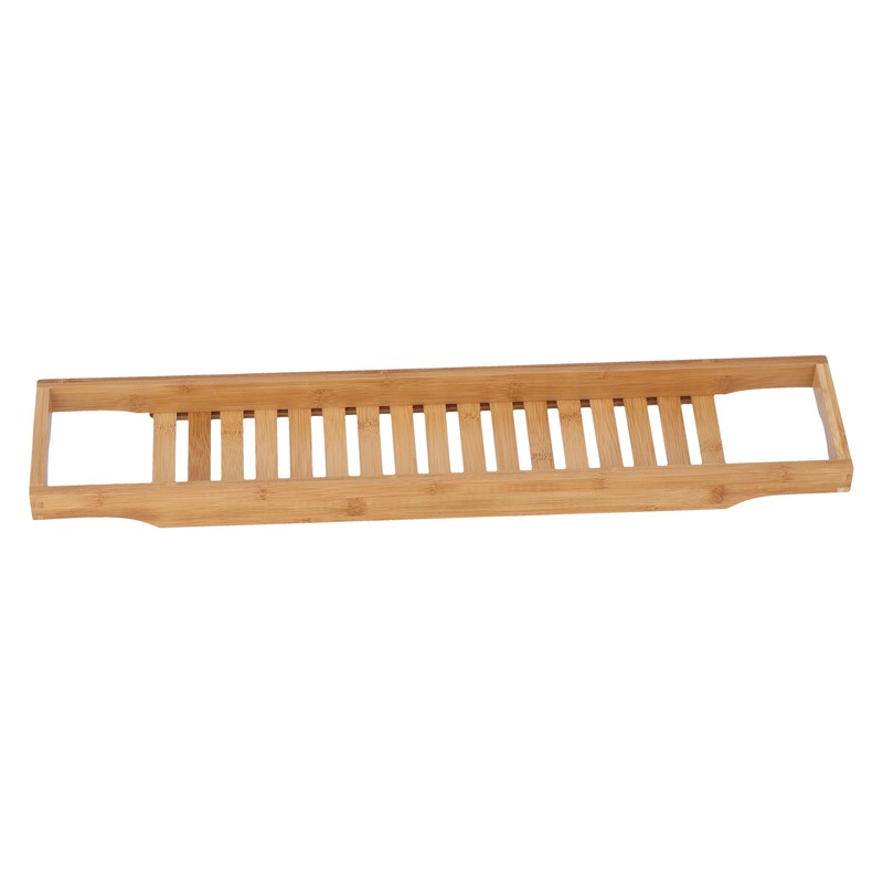 Bamboo Bathtub Tray Simple Durable Bathtub Rack Book Wine Holder