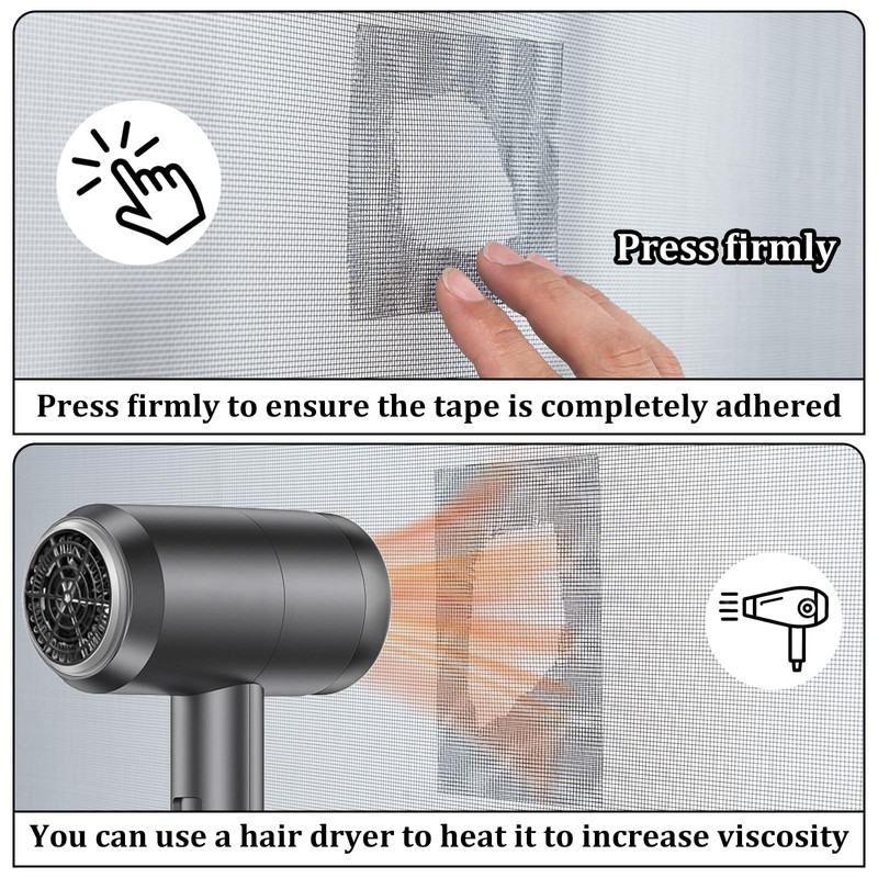 Ealyder Tape 2″ X 30 FT Black Window Screen Repair