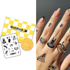 Boldink Temporary Tattoos, semi permanent tattoos, 15-day long lasting tattoo sticker, waterproof and anti-reflective, unique design（Finger Tattoo 24）
