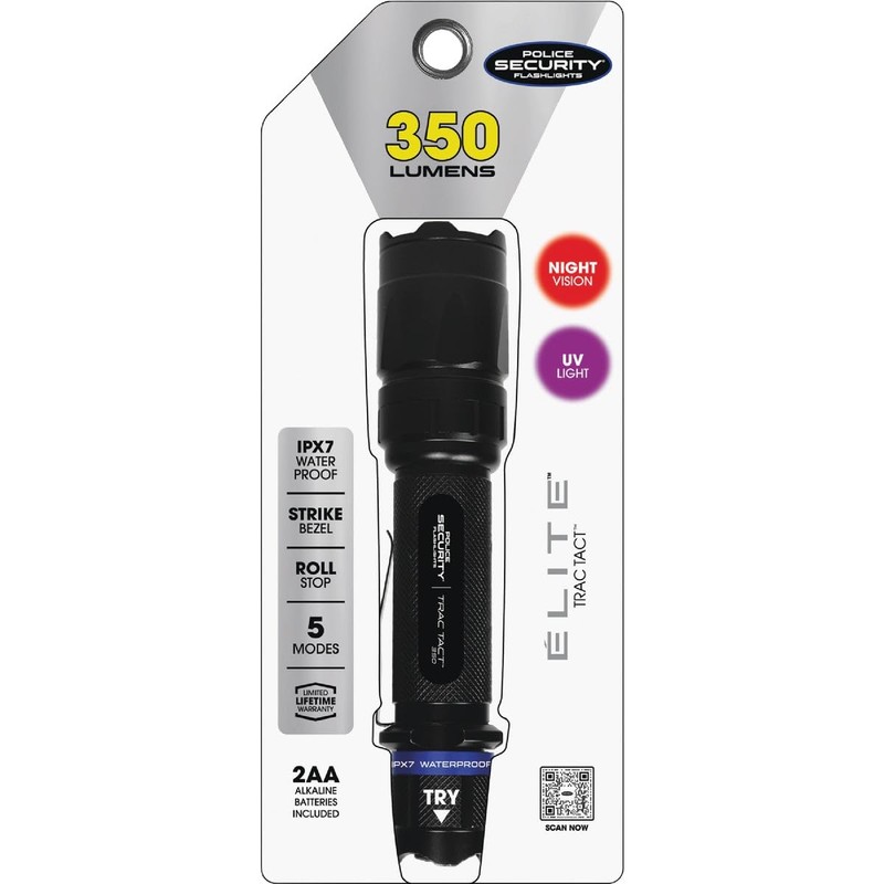 Police Security Trac Tact 2AA Flashlight LED| 230 Lumens |