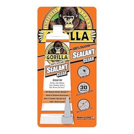 Gorilla Clear Silicone All Purpose Sealant 2.8 oz.