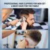 BESTBOMG® Hair Clippers & Trimmer Ceramic T-Blade Cordless Haircut Sets