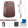COSTWAY Portable Steam Sauna, Full-Body Personal Sauna Tent w/ 3L